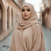 Premium Chiffon Hijab - Beige